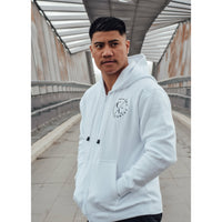 White Lifestyle Zip-Up Hoodie